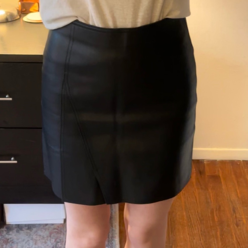 Philip Lim Leather Mini Skirt